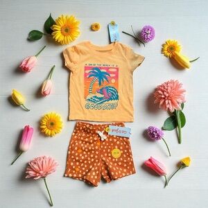 Cat & Jack Orange and Yellow Kids Matching Set